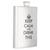 Blijf kalm en drink deze grappige stalen drink kol flacon (Rechts)