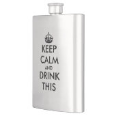 Blijf kalm en drink deze grappige stalen drink kol flacon (Links)
