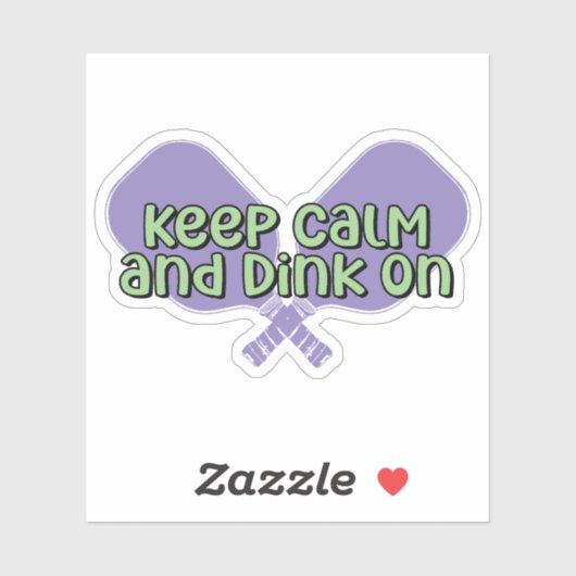 Blijf kalm en drink op | Pickleball Paddle Sticker (Vel)