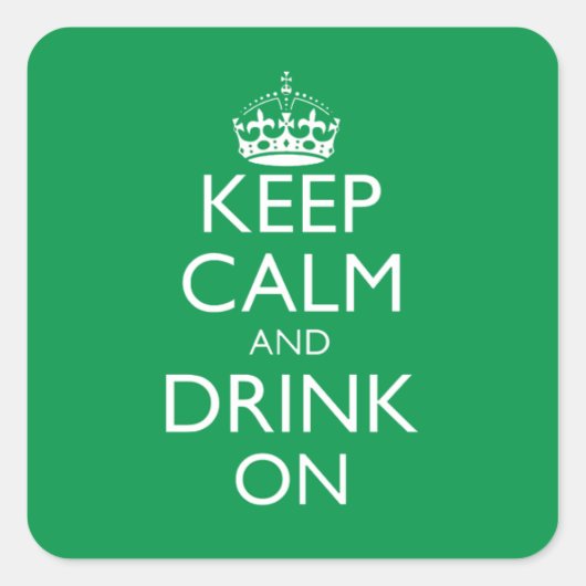 Blijf kalm en Drink op Sticker (Voorkant)