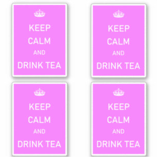 Blijf kalm en Drink Tea Meme Sticker