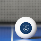 Blijf kalm en duik verder, anker marineblauw pingpongballen (Net)