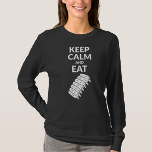 Blijf kalm en eet barbecue ribben 1 t-shirt