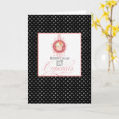 Blijf kalm en eet cupcakes verjaardag Kaart roze z (Gele Bloem)