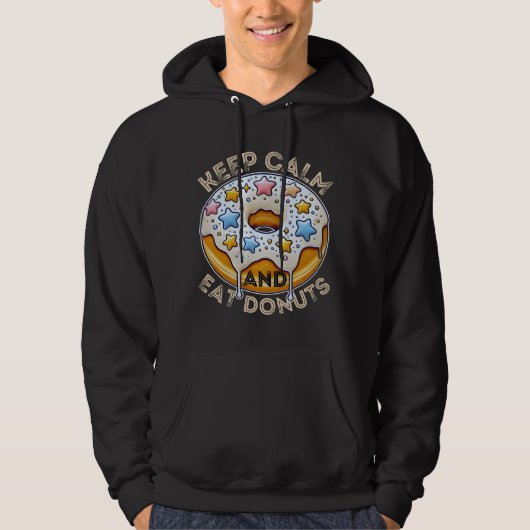 Blijf kalm en eet donuts hoodie (Voorkant)