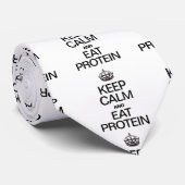 BLIJF KALM EN EET EIWIT STROPDAS (Opgerold)