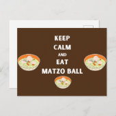Blijf kalm en eet Matzah Funny Pesach Design Briefkaart (Voorkant / Achterkant)