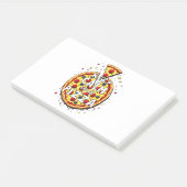 Blijf kalm en eet pizza: perfect ontwerp voor pizz post-it® notes (Schuin)