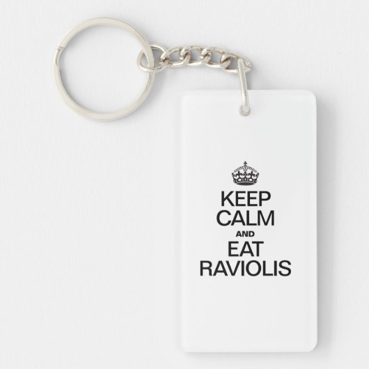 BLIJF KALM EN EET RAVIOLIS SLEUTELHANGER (Voorkant)