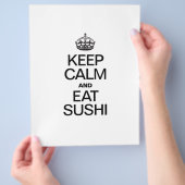 Blijf Kalm en Eet Sushi Flyer (Hand)
