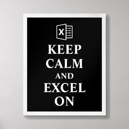 Blijf kalm en excel op boekhoudkundig Poster