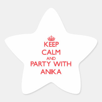Blijf kalm en feest met Anika Ster Sticker