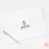 Blijf kalm en focus op Informatica Vierkante Sticker (Envelop)