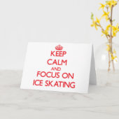 Blijf kalm en focus op schaatsen kaart (Gele Bloem)