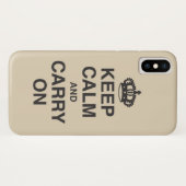 BLIJF KALM EN GA DOOR beige Case-Mate iPhone Case (Achterkant (horizontaal))