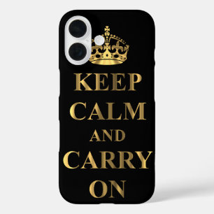 Blijf kalm en ga door iPhone 16 hoesje