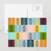 Blijf kalm en ga door met Origineel Briefkaart (Voorkant / Achterkant)