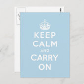 Blijf kalm en ga door met Origineel Briefkaart (Voorkant / Achterkant)