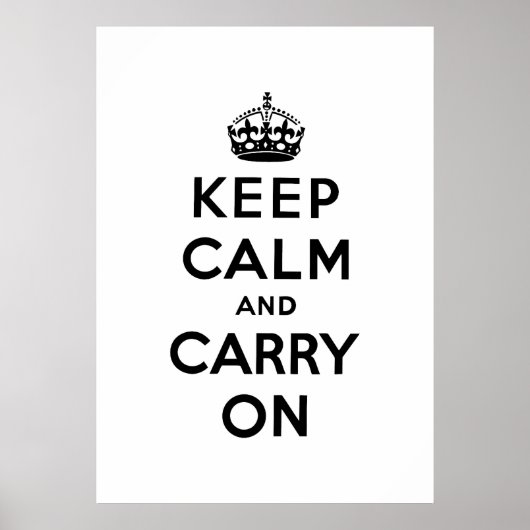 Blijf kalm en ga door met Origineel Poster (Voorkant)