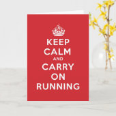 Blijf kalm en ga door met rennen kaart (Gele Bloem)