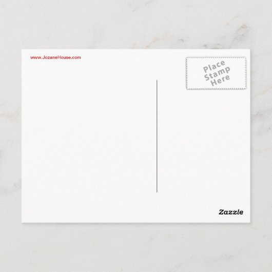 Blijf kalm en ga door met rood Briefkaart (Achterkant)