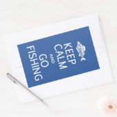 Blijf kalm en ga Gevist stickers (Envelop)