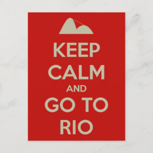 Blijf kalm en ga naar Rio Briefkaart