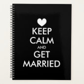 Blijf kalm en ga trouwen bruiloft planner boek (Voorkant)