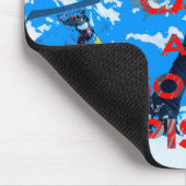 Blijf kalm en ga van puntskiën af muismat (Hoek)