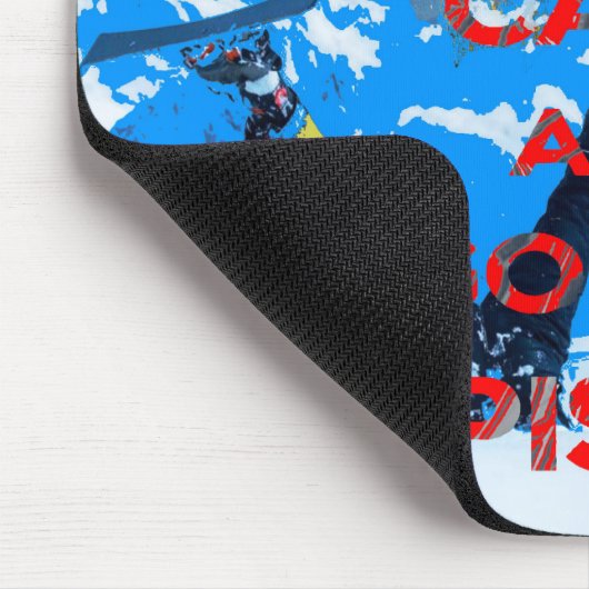 Blijf kalm en ga van puntskiën af muismat (Hoek)