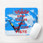 Blijf kalm en ga van puntskiën af muismat (Met muis)