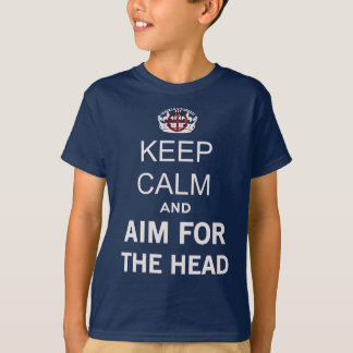 Blijf kalm en ga verder en probeer voor het hoofd t-shirt
