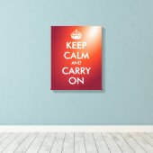 Blijf kalm en ga verder met canvas print | kunst a (Insitu (Houten vloer))