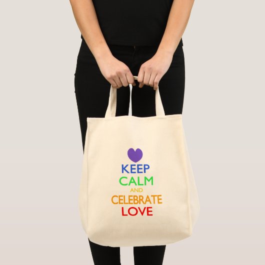 Blijf kalm en gevierde liefde tote bag (Voorkant (product))