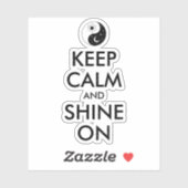 Blijf kalm en glans op Harmony Laptop Sticker (Vel)