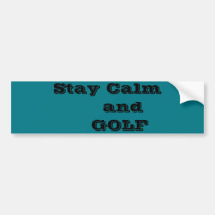 Blijf kalm en GOLF-prijsopgave Bumpersticker