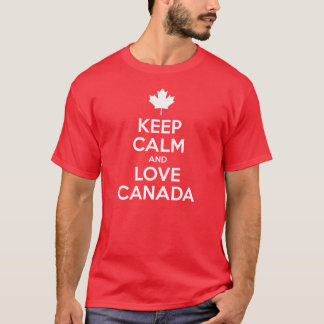 Blijf kalm en hou van Canada T-shirt