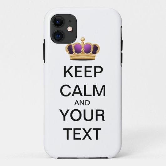 Blijf kalm en JOUW TEKST Case-Mate iPhone Case (Achterkant)
