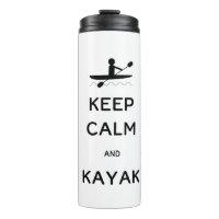 Blijf kalm en Kayak Thermal Tumbler
