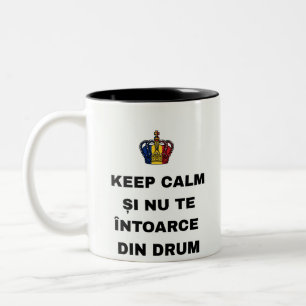 Blijf Kalm En Keer Niet Terug Tweekleurige Koffiemok