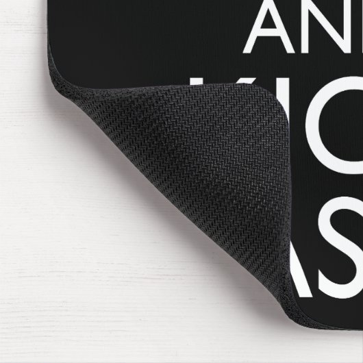 Blijf kalm en kick-ass muismat (Hoek)