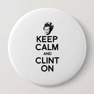 BLIJF KALM EN KIES CLINTON RONDE BUTTON 4,0 CM