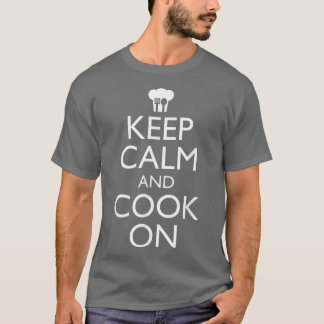 Blijf kalm en koken op grappige koken t-shirt