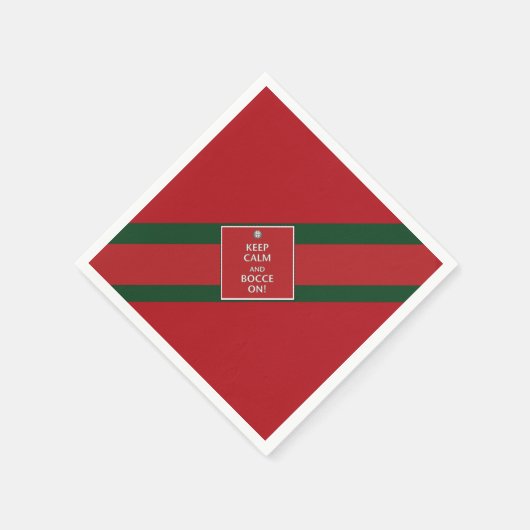 "Blijf kalm en kom op!" papieren feestservetten Servet (Hoek)