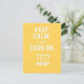 Blijf kalm en kook op Briefkaart (Staand voorkant)