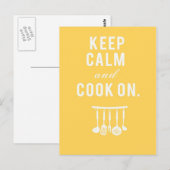 Blijf kalm en kook op Briefkaart (Voorkant / Achterkant)
