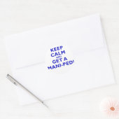 Blijf kalm en krijg een Mani Pedi Ronde Sticker (Envelop)