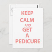 Blijf kalm en krijg een pedicure briefkaart (Voorkant / Achterkant)