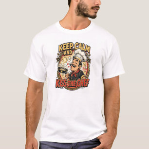 Blijf Kalm En Kus De Chef Grappig T-Shirt
