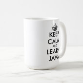 Blijf kalm en leer Java grappige programmeurs Koffiemok (Voorkant rechts)